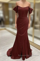 Sexy Mermaid Split Corset Dresses Off The Shoulder